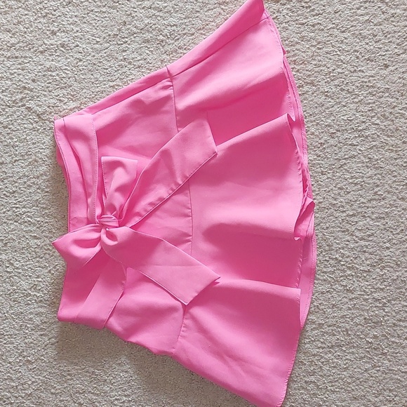 Zara Pink Bow Ruffle Skort Sz S - Picture 3 of 11